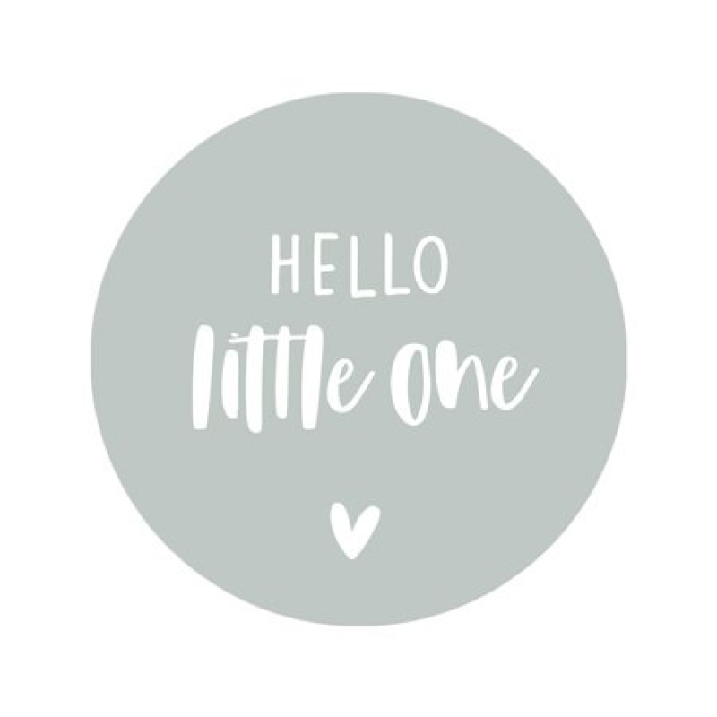 Sluitsticker | Hello little one Sage | 10 stuks